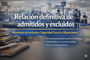 Relación Definitiva de Admitidos y Excluidos en Ministerio de Inclusión, Seguridad Social y Migraciones