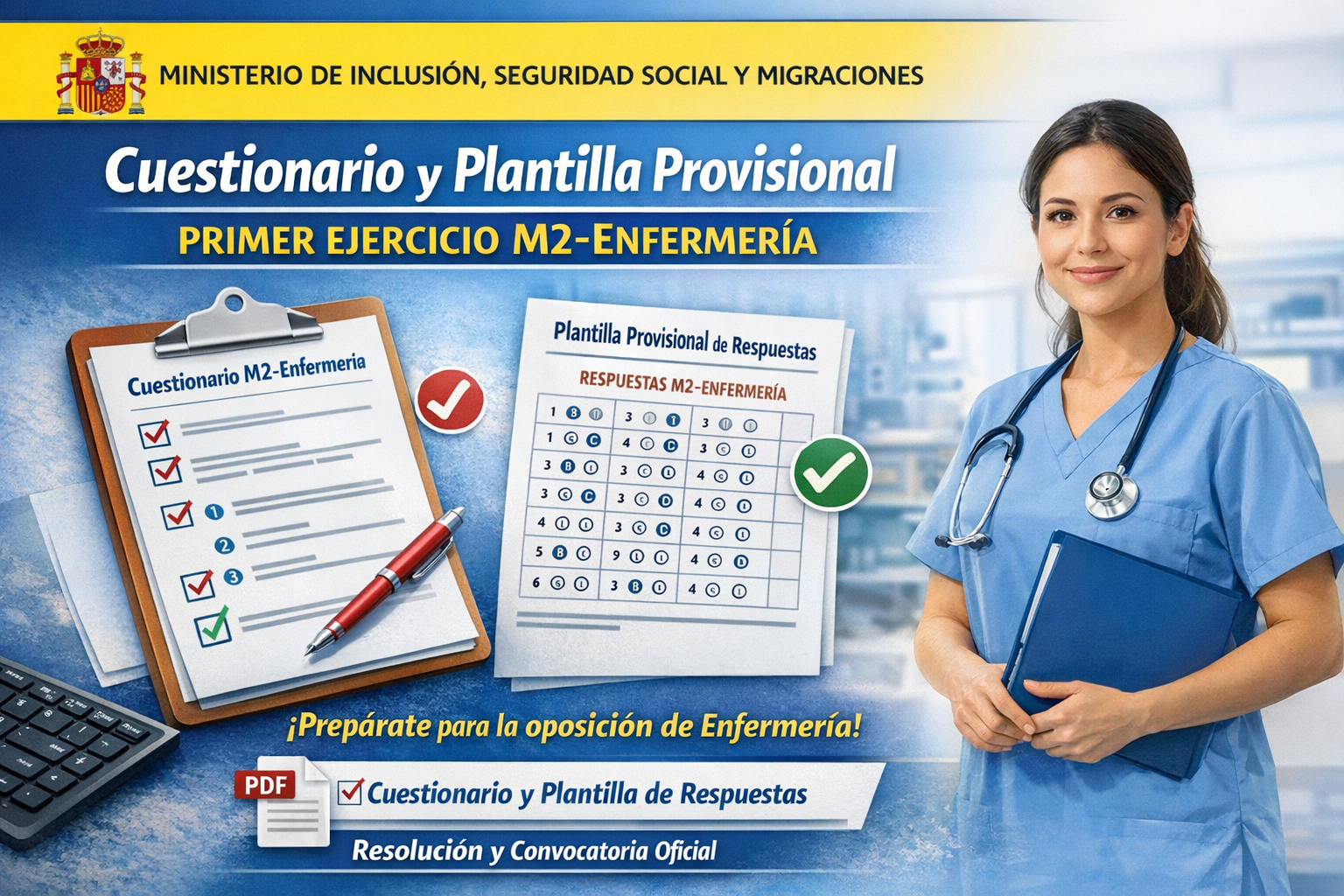 Cuestionario y Plantilla Provisional Ministerio de Inclusion Seguridad Social y Migraciones