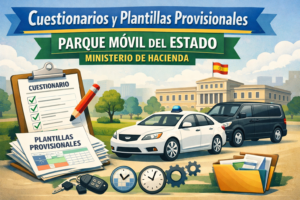 Cuestionarios y Plantillas Provisionales del Primer Ejercicio E2 en el Parque Móvil del Estado